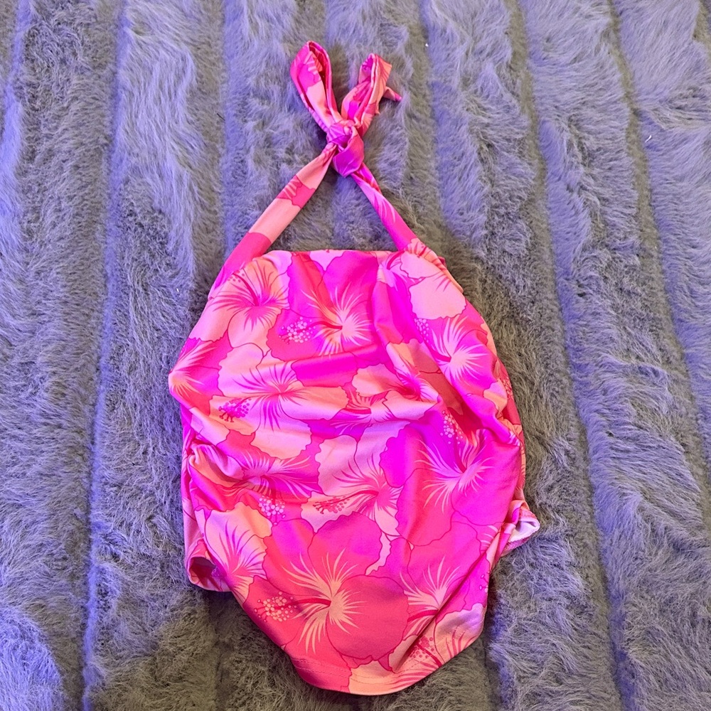 Pink Floral women’s crop top